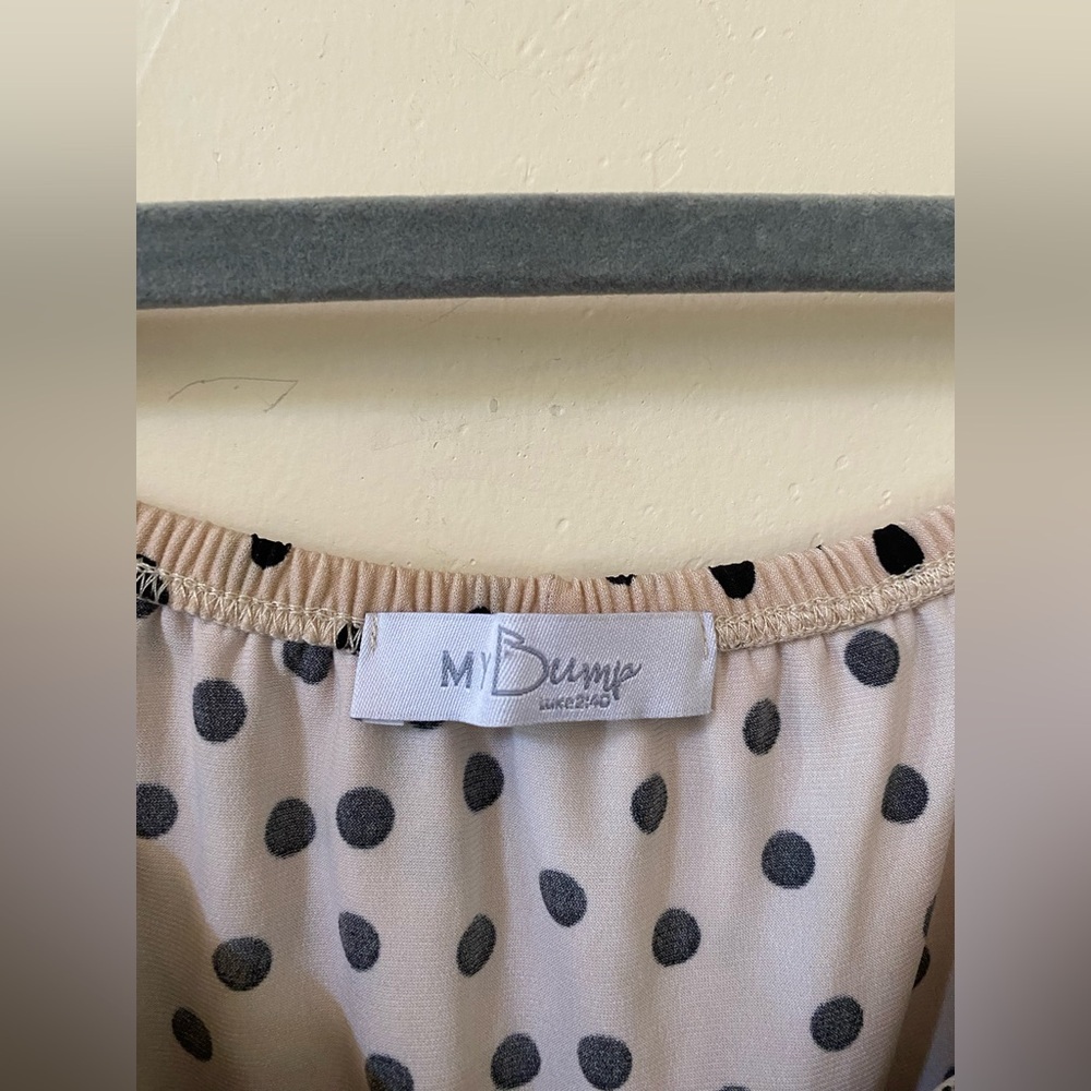 MyBump Luke 2:40 Maternity Dress Bundle (2) Floral & Polka Dot Ruffle Bodycon M - Picture 6 of 13